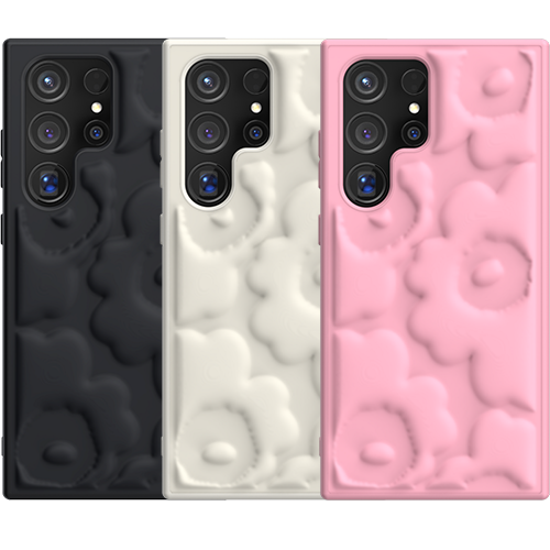 【marimekko×samsung】スマホケース Embossed Case S24 Ultra Samsung x marimekko Galaxy S24 Embossed Case UNIKKO Iconic